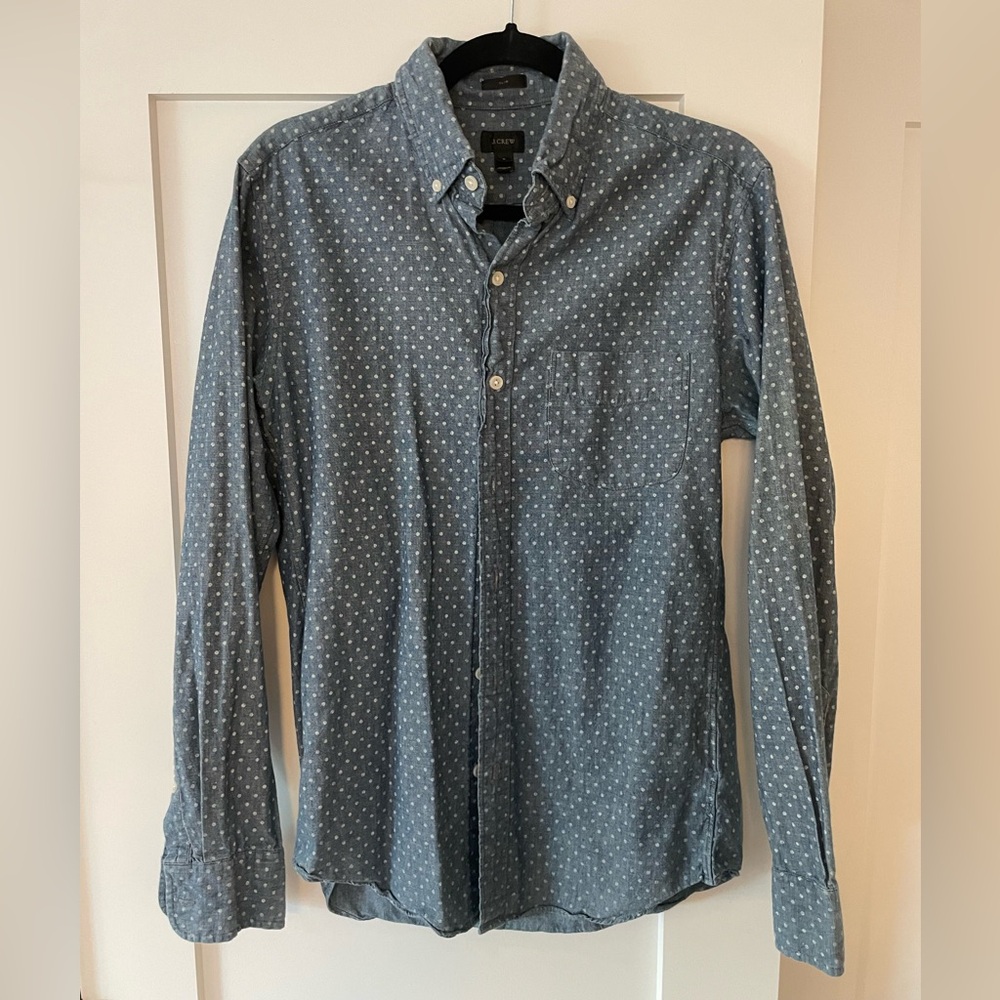 Jcrew men’s long sleeve button down shirt, size S
